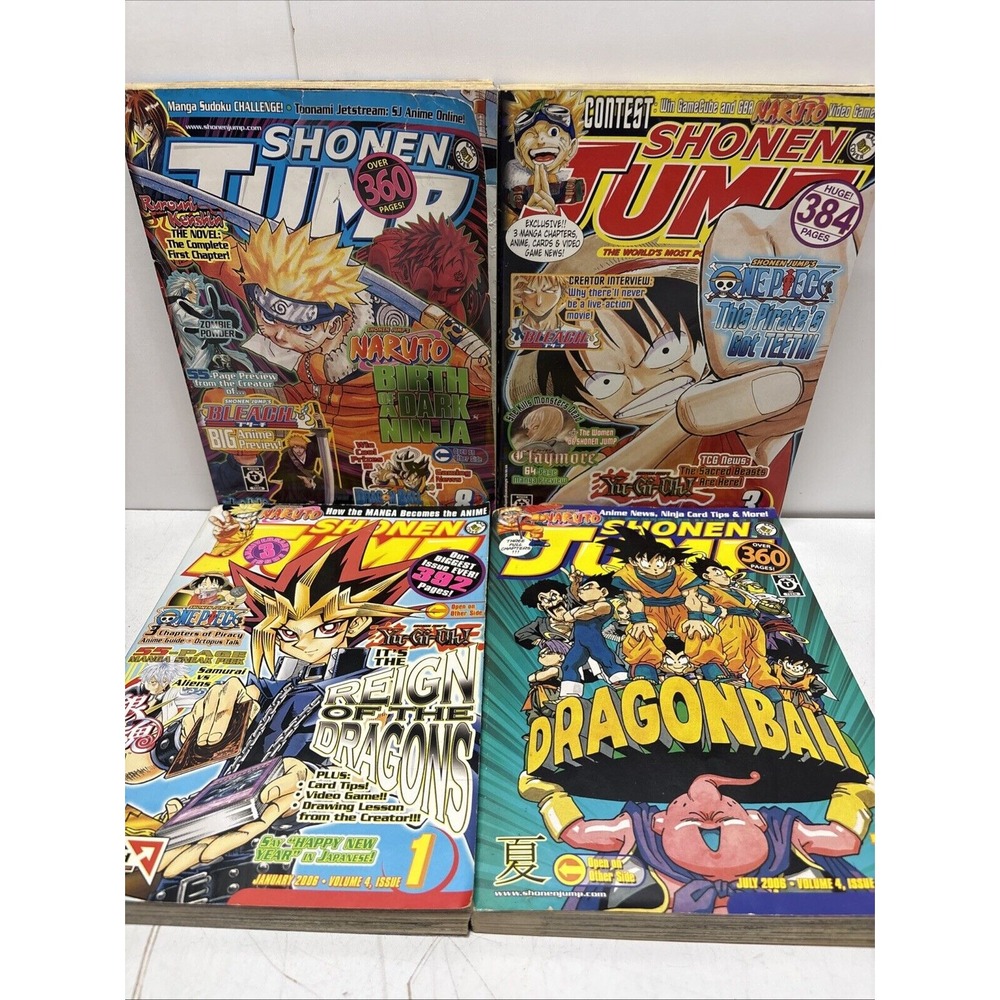 Vintage Shonen Jump Manga‎ Magazines 2006 Lot of 4 NO CARDS